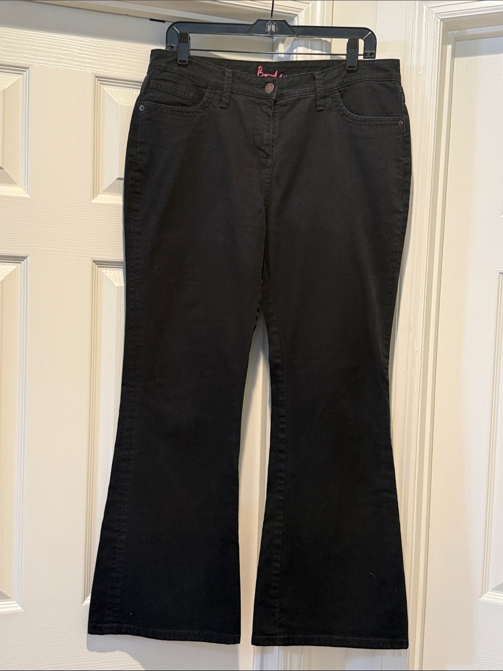 Boden Black Flare Leg Office Casual BOHO Curve Hugging Jeans women’s Size 16R